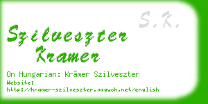szilveszter kramer business card